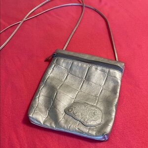 Carlos Falchi metallic crossbody purse
